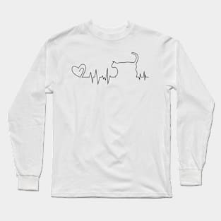 I Heart(beat) Cats Long Sleeve T-Shirt